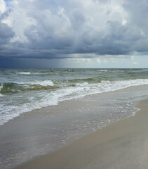 view of the stormy Baltic Sea