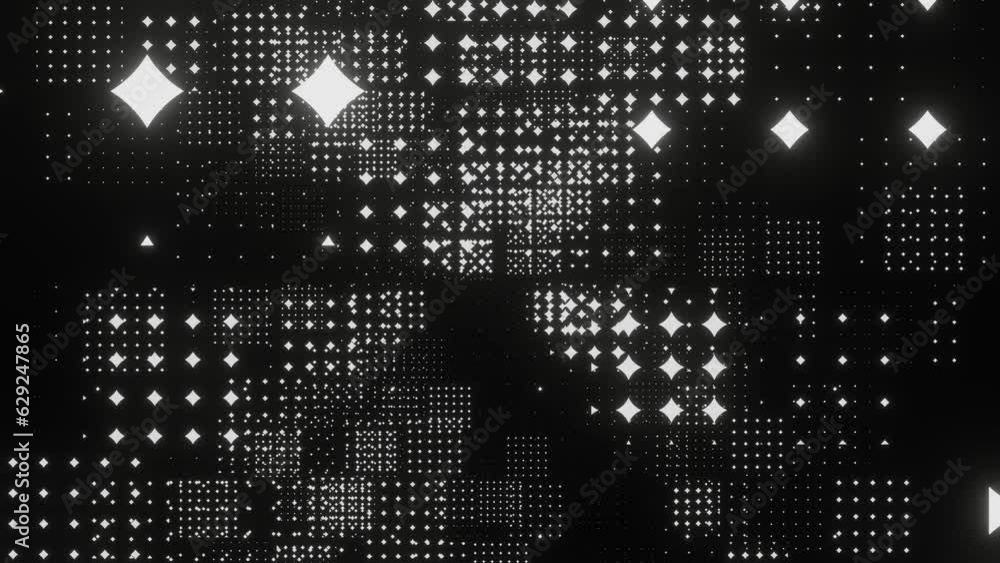 Aufkleber procedural seamless grid animation loop, sci fi screen animation loop