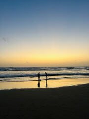 sunset on the beach