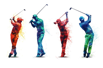 golf sport isolated on white