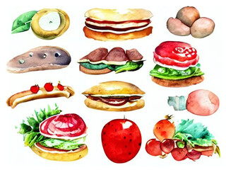 watercolor food clip art