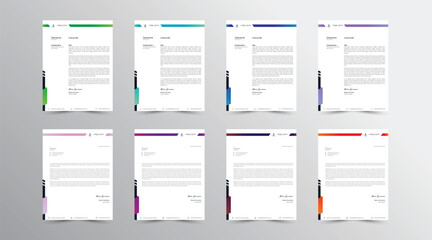 Letterhead Design Template. set Abstract Letterhead Design, Modern Business Letterhead Design Template
