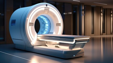 MRI machine in a clinical setting. Generative AI - obrazy, fototapety, plakaty