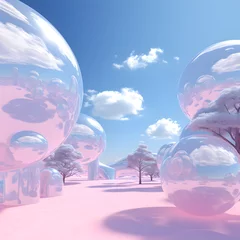 Photo sur Plexiglas Rose clair 3d concept, 3d illustration, 3d rendering, abstract, barbie, surreal, architecture, background, ball, balloon, city, balloons, balloons flying, barbie, barbie girl, barbie vector, bathroom, 