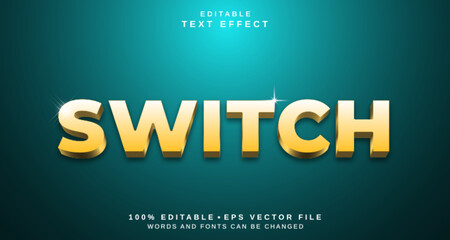 Obraz premium Editable text style effect - switch text style theme.