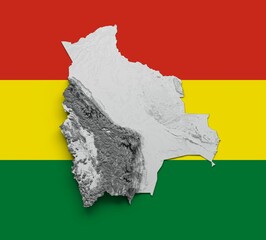Illustration of the map of Myanmar made of clay on the national flag