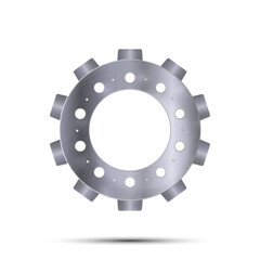 Gear vector sign isolated on white background. Gear Icon.