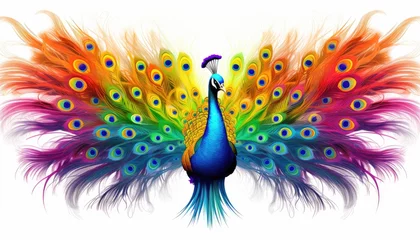 Fotobehang peacock feather © Dinaaf
