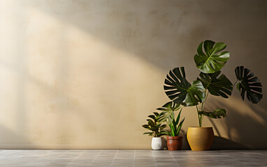 Stunning Monstera Plant in Pot: A Green Oasis of Natural Light and Serenity.AI Generated
