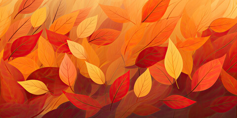 Fototapeta premium Abstract autumn leaves background.