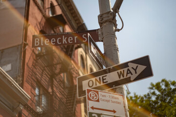 Bleecker Street sign in New York City