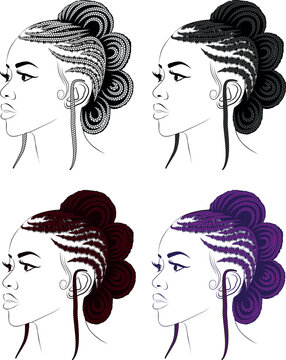 African braids Pin Hairstyles black beauty queen bun hair