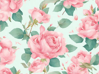 pink roses background AI