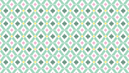 Ikat paisley embroidery on white background.Ikat ethnic oriental seamless pattern traditional.Aztec style abstract vector illustration.design for texture,fabric,clothing,wrapping,decoration.