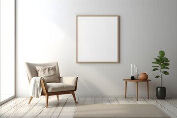 Minimalist Blank Frame Setting, generative, ai