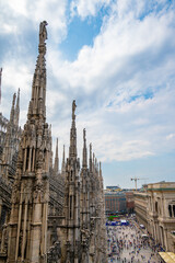 A landscape around Duomo di Milano, Italy