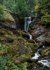 Fototapeta na wymiar Picturesque view of Triberg Waterfalls in Germany's Black Forest region.