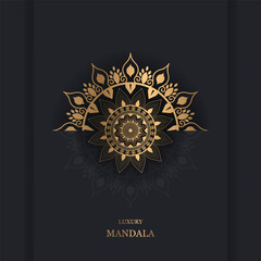 Luxury mandala, Gradient golden mandala design.