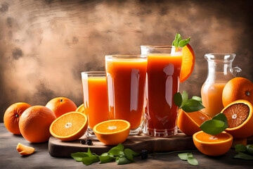 Verre de jus d'orange, g&eacute;n&eacute;rative ai