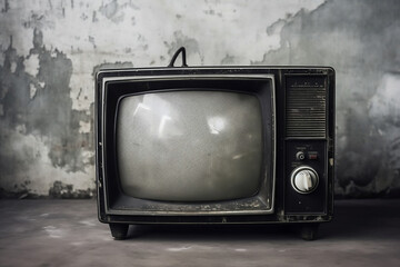 Retro Chic: Vintage Black Television - Nostalgic Stock Image for Sale