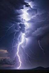Fototapeta na wymiar lightning in the night sky