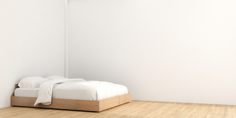 Fototapeta na wymiar Modern bedroom - japanese style.