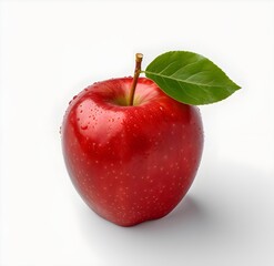 red apple isolated on white