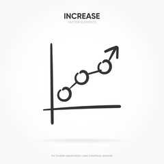 Financial analysis stats icon. Growing graph. Business chart. Growths chart. Progress bar. Bar diagram. Growth success. Progress symbol. Chart increase.