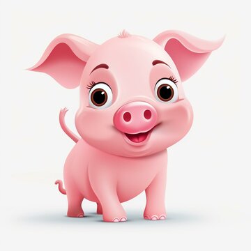 

pig, clipart, cartoon, vector, white, background, 1690733841, 301985
