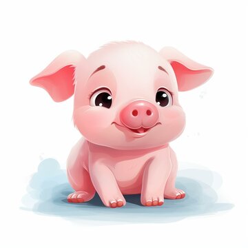 

pig, clipart, cartoon, vector, white, background, 1690733841, 301985