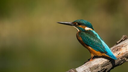 Selective focus shot of a tropical kingfisher bird perched on a tree branch