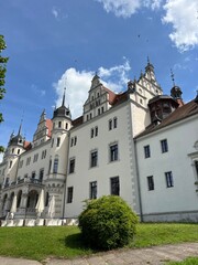 old castle against the sky on a summer day