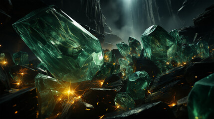 precious green crystals mine, generative ai