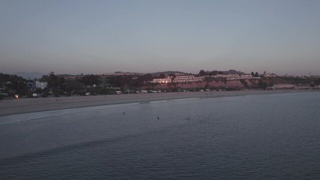 Aerial video of Doheny State Beach, Dana Point, California