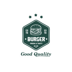 vintage logo Vector minimalis burger for food and cafe