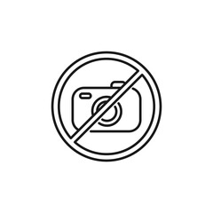 No photo camera sign icon