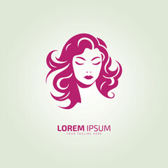 woman logo icon lady style vector illustration young girl logo design illustration template feminine symbol.