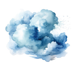 watercolor clip art element cloud shape AI art Midjourney