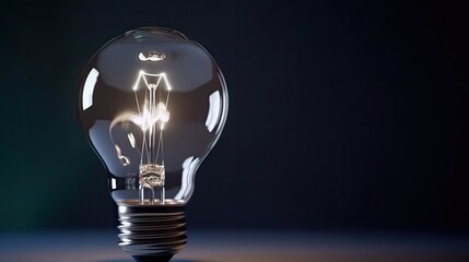concept graphic of a bright lightbulb with a dark background representing the brainstorming and bright idea process. 