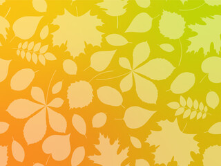 Colorful background with abstract leaves