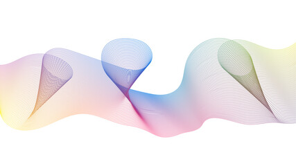 Dynamic flowing wave lines design element. Abstract wavy lines gradient vector illustration. Abstract colorful gradient blend wave lines and technology background.	