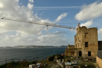 The old town of Pozzuoli in Italy.