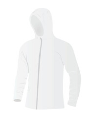White jacket side view. vector