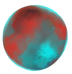 Round sphere circle circlular bubble shape hand painting   element - 629285435