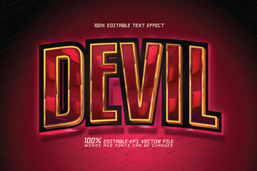 red devil 3d editable text effect