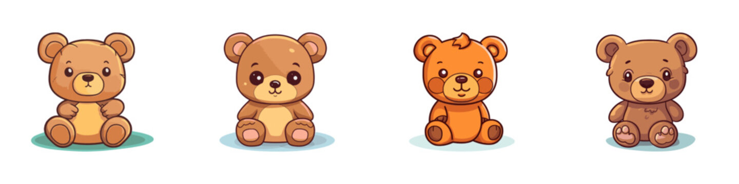 Naklejki Teddy bear cartoon icon. Vector illustration.
