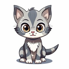 

cat clipart cartoon vector with white background