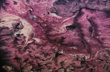 Acryl auf Leinwand, Pouring, Struktur und Glitzer, organisch