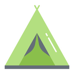 Tent Flat Icon