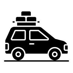 Road Trip Glyph Icon